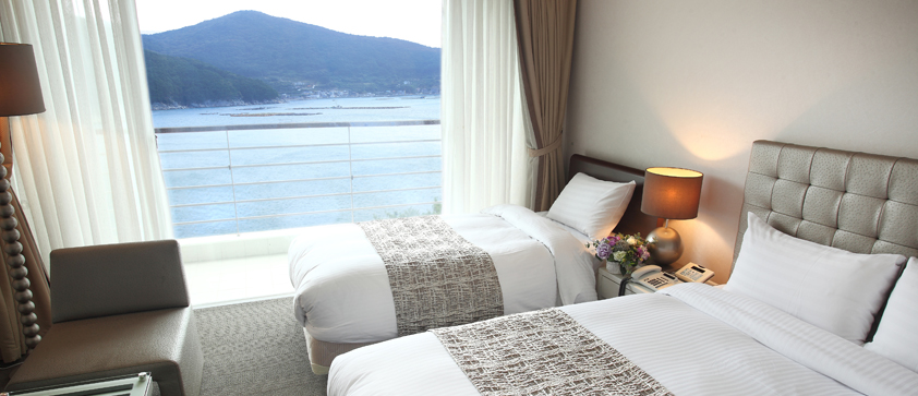 Ocean Deluxe Twin, Riviera Hotel, Geoje Island, Südkorea Reisen