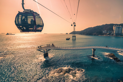 Seilbahn, Busan, Südkorea Reise