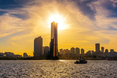 Sonne über Seoul, Südkorea Kulturreise
