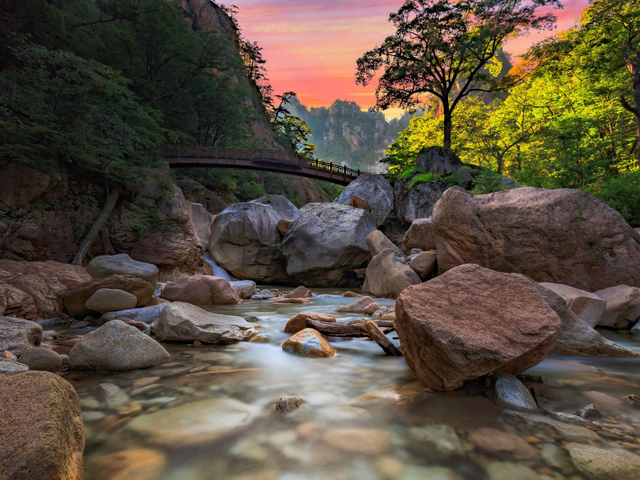 Wasserfall im Seoraksan Nationalpark, Südkorea Reisen