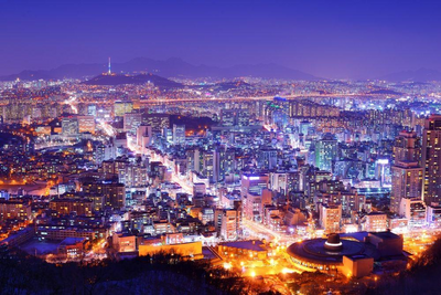 Skyline von Seoul, Südkorea Reise