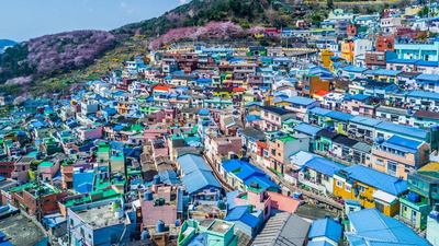 Busan, Stadtteil Gamcheon, Südkorea Rundreise