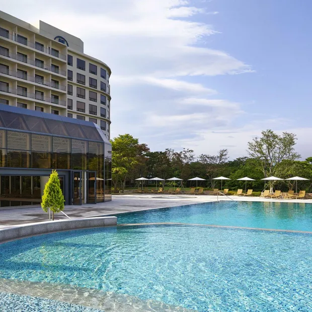 Südkorea Reise, Hilton Gyeongju, Pool