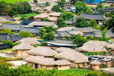 Tradtitionelles Leben, Hahoe, Südkorea Reise
