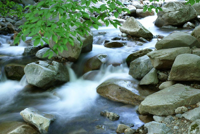 Fluss im Gayasan-Gebirge, Südkorea Reisen