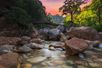 Wasserfall, Seoraksan Nationalpark, Südkorea Reise