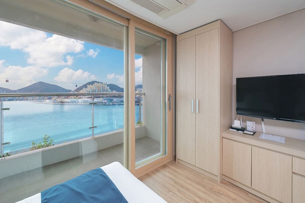 Ocean View, Zimmer, Hotel Soo, Yeosu, Südkorea Urlaub