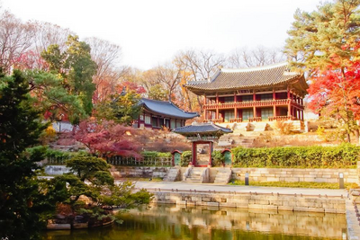 Secret Garden im Changdeokgung Palast, Seoul, Südkorea Reise