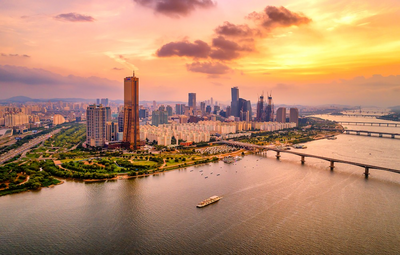 Blick auf Seoul, Südkorea Reise